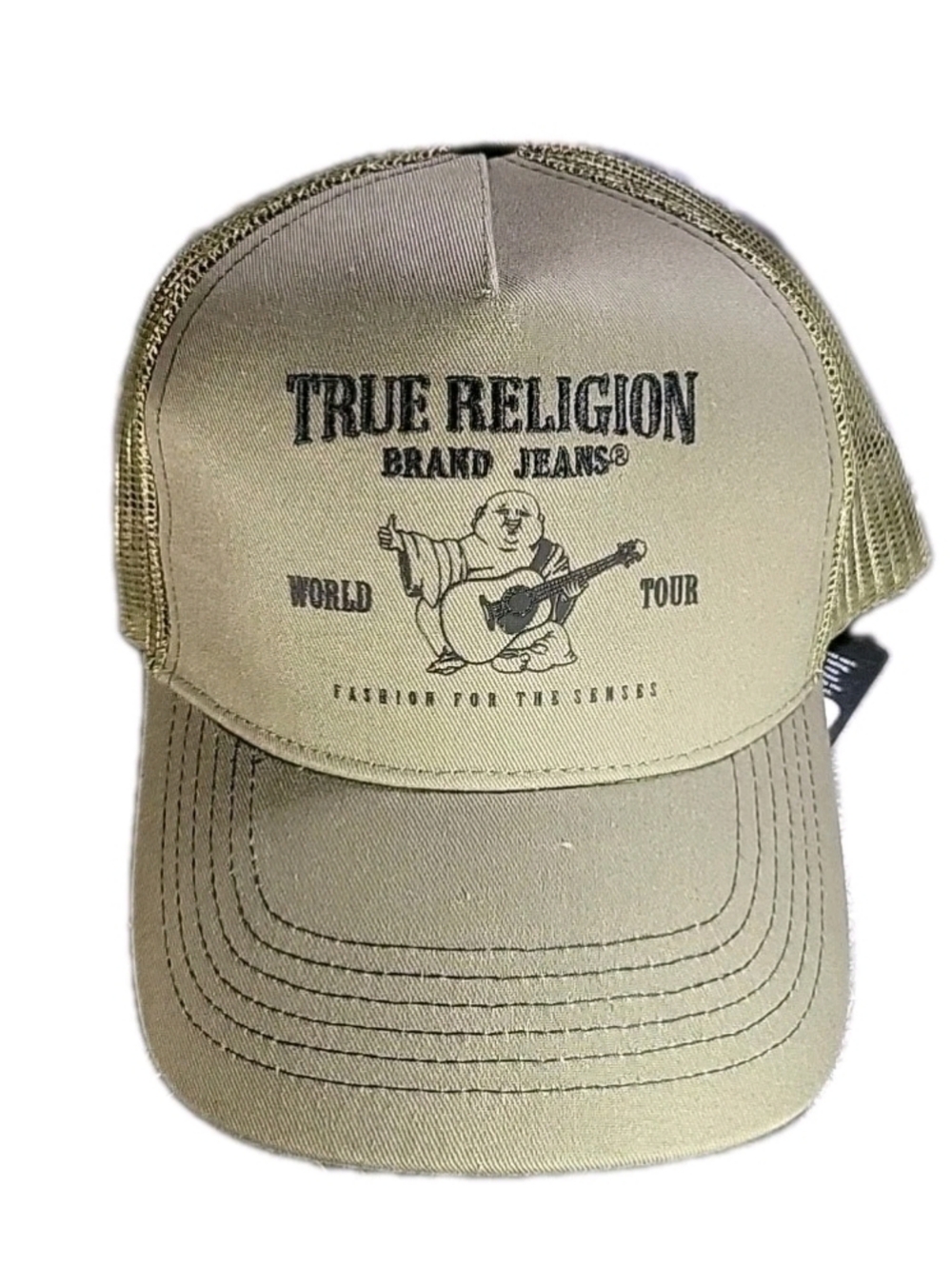 True Religion Trucker Buddha Logo Mesh Cap